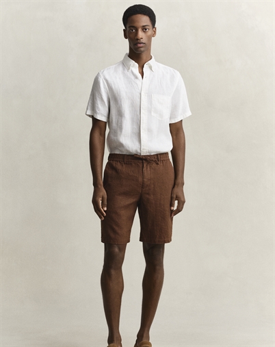 Gant - Reg Linen Shorts - Mahogany Brown